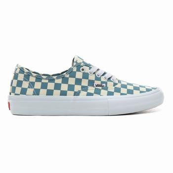 Férfi Vans Checkerboard Authentic Pro Tornacipő VA5184697 Kék